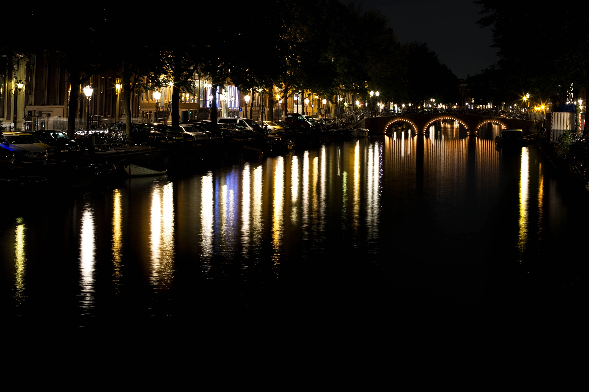 Amsterdam Canal at Night
